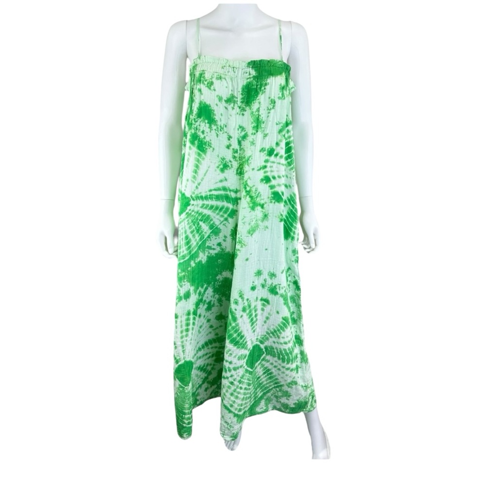 STARK X NWT Green Tie-Dye Cotton Jumpsuit Size M B0323